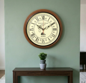Horloge murale en bois artisanale, vintage, marron, analogique, décorative, pour salon, chambre, bureau, décoration de la maison, silencieuse, sans tic-tac - Product Image 5