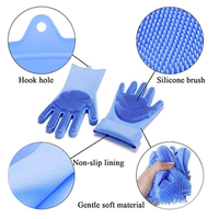 Gants de lavage de vaisselle en silicone de qualité alimentaire, épaisseur moyenne, spécialisés, antiadhésifs, imperméables, pour la cuisine, protègent les mains, résistent à la graisse