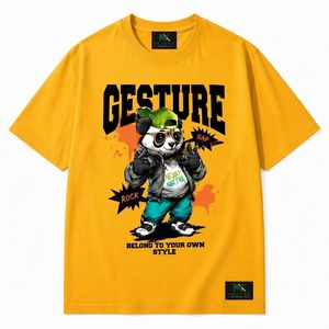 Custom Mens <b>Cartoon</b> Panda Print Oversized T <b>Shirt</b> Summer Casual Hip Hop Streetwear Tee Breathable Cotton Graphic Clothing - Product Image 4