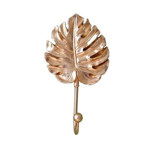 Set Of 6 Leaf Design <b>Hook</b> With Prime Quality Gold Color Metal <b>Hook</b> For Towel Hanging Wall <b>Hook</b> By Home Arts - Product Image 5
