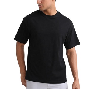 Vente en gros 2025 T-shirt unisexe lourd 100% coton Logo personnalisé hommes Streetwear épaule tombante surdimensionné solide unisexe tricoté - Product Image 2