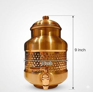 Distributeur d'eau en cuivre avec finition martelée et robinet pour usage domestique - Product Image 2