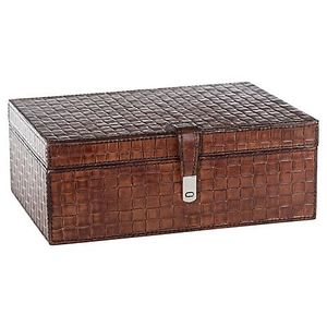 Handcrafted Leather <b>Storage</b> <b>Box</b> with Magnetic Closure for Watches Jewelry and Valuable Accessories <b>Storage</b> - Product Image 4