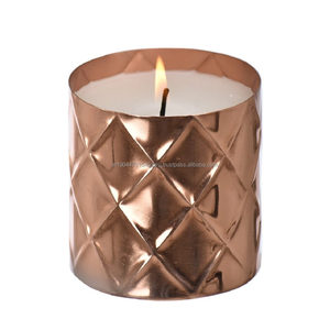 Diamond Pattern Metal Jar Candle at Affordable Price From India - Product Image 1