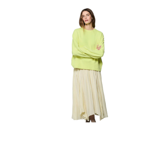 Sweat-shirt tricoté surdimensionné pour femme, couleur unie, épaules tombantes, manches longues, col rond, en coton respirant, haut d'automne - Product Image 4