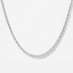 Elegant 14K Solid Gold 13.55ct FG VVS Lab Grown Diamond Bezel <b>Set</b> IGI Certified Chain Necklace Luxury Dainty Fine Jewelry <b>Gift</b> - Product Image 2
