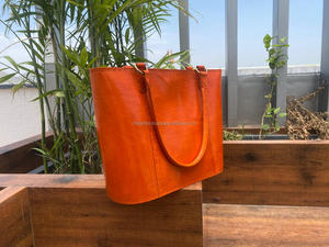 Nuevo bolso de mano de cuero personalizado para mujer, bolso de lujo de cuero Crazy Horse genuino hecho a mano, bolso de hombro con bolsillo y cremallera - Product Image 5