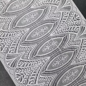 Floral Scalloped Stretch <b>Lace</b> Fabric 19cm Lightweight Nylon Spandex Wide <b>Elastic</b> Premium Korean Quality Wedding Clothes - Product Image 6