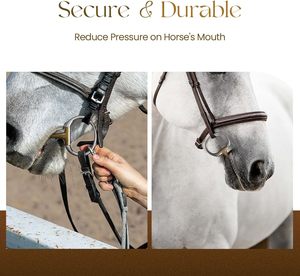 Premium Stainless Steel Horse Bit Durable Comfortable Control Training Riding Equipment for <b>Equestrian</b> Performance - Product Image 5