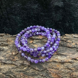 Natural Amethyst 6MM Beads <b>Bracelet</b> Purple Amethyst <b>Beaded</b> <b>Bracelet</b> For Healing Reiki Energy Jewelry Wholesale - Product Image 6