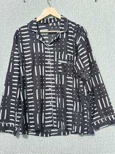 Conjunto de Pijama de Algodón con Estampado Artesanal: Ropa de Dormir Ligera para Mujer - Product Image 6