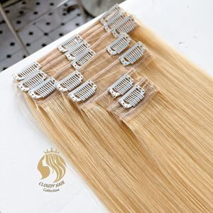 Extensions de cheveux à clipser lisses, 100 % cheveux humains, double épaisseur, invisibles et sans couture, prix de gros, du Vietnam - Product Image 3