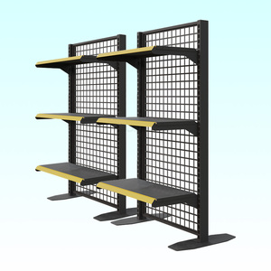 Système d'étagères verticales en acier léger double face pour supermarchés, gondoles de magasin de détail, OEM Vietnam ADONG A48 - Product Image 1