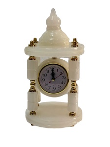 Onyx Marble <b>Clocks</b>, Marble Onyx <b>Clock</b>, White Onyx Marble <b>Clock</b> - Product Image 2