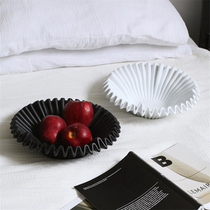 Corbeille à fruits en résine, 1 pièce, grande capacité, noir, minimaliste, bol et assiette à fruits - Product Image 4