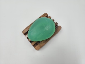 Eco-Friendly Rectangular Wooden Soap Dishes - Product Image 1