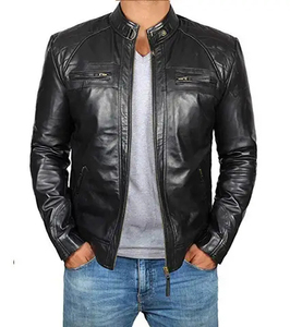 Warm Plus Size Winter Thermal Leather <b>Fleece</b> Windproof Mandarin Collar Cotton <b>Lining</b> High Quality Office Business Men's <b>Jacket</b> - Product Image 3