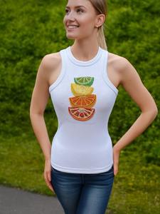 EHri OEM - Camisetas de Tirantes para Mujer, Cuello Halter, Color Sólido, Mezcla de Algodón y Spandex, Tejido de Punto, 180g, Ecológicas, Anti-Pilling, Transpirables - Product Image 2