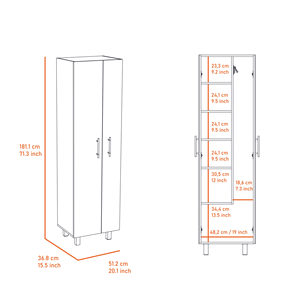 Set Cucina Bianco a 4 Ante in 2 Pezzi con Lavello Multiuso e Mobile Dispensa - Product Image 4