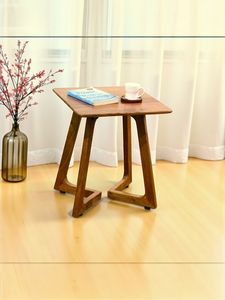 Classic Wooden Side Table Featuring Spacious Storage <b>Shelf</b> And Premium Finish For Elegant Home Furniture - Product Image 2