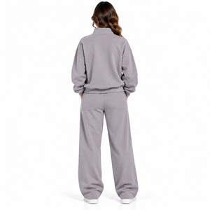 Ensemble de survêtement pour femme OEM de haute qualité, ensemble de jogging pour femme, sweat à capuche zippé 1/4, pantalon de jogging, ensemble 2 pièces pour femme - Product Image 2