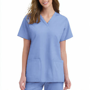 Uniformes d'hôpital de qualité supérieure pour infirmières, blouses d'hôpital personnalisées, chemisier à col en V avec poches - Product Image 1