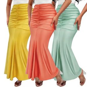 Jupes longues personnalisées en gros pour femmes – Jupes décontractées en coton à séchage rapide, imprimées et tendance - Product Image 3