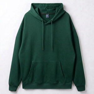 Sweat-shirt à capuche surdimensionné pour homme, bleu uni, en molleton de coton, pull décontracté avec poche avant, coupe classique, pour l'automne - Product Image 6
