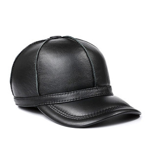 High Quality Custom Logo Vintage Style Baseball Leather <b>Cap</b> Top Selling Genuine Leather Baseball <b>Cap</b> For Men And <b>Women</b> - Product Image 4