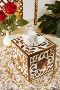 Luxurious High Quality Square Custom Mother Pearl Tissue Box Classic Eco-Friendly Handmade Hs Husnain Crafts Convenient Best - Product Image 2
