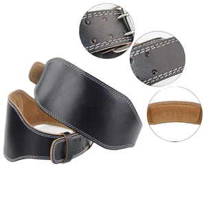 Customized Cowhide Leather Heavy Duty Non-Slip Waterproof Breathable Adjustable Gym Fitness Safety Training <b>Belt</b> for - Product Image 1