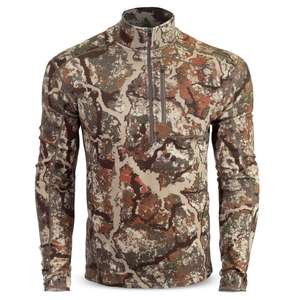 Men's Performance Camouflage Hunting Base Layer <b>Thermal</b> 1/4 Zip Breathable Camo Outdoor Fleece Underwear Long Sleeve Shirt <b>Top</b> - Product Image 5