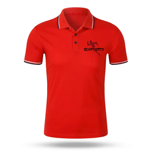 Polo à manches courtes pour homme Sportscode, motif rayé color block, logo imprimé, col boutonné - Product Image 3