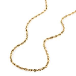 Classic 14K Solid Gold Zircon <b>Rope</b> <b>Chain</b> Necklace Unisex Wedding Gift Everyday Wear - Product Image 1