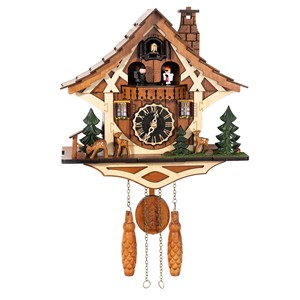 Horloge à coucou en bois sculptée à la main - Design traditionnel à motifs de feuilles - Vente en gros - Product Image 3