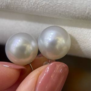 Pendientes de Plata S925 con Perlas Naturales de Agua Dulce de 5-6 mm para Mujer, Incrustaciones de Lujo de Concha Madre con Pequeñas Perlas - Product Image 2