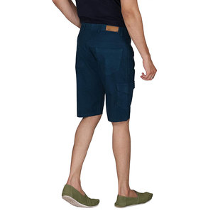 Pantaloncini Cargo da <span class=keywords><strong>Uomo</strong></span> <span class=keywords><strong>Blu</strong></span> <span class=keywords><strong>Navy</strong></span> a Vita Media con Chiusura a Bottoni Stile <span class=keywords><strong>Bermuda</strong></span> Casual con Tasche in Tessuto 100% Cotone - Product Image 1