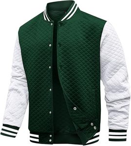 Men's Casual Spring Satin Windbreaker 100% Cotton <b>Waterproof</b> Breathable Quick Dry <b>Thin</b> Athletic Varsity <b>Jacket</b> Front Logo - Product Image 3