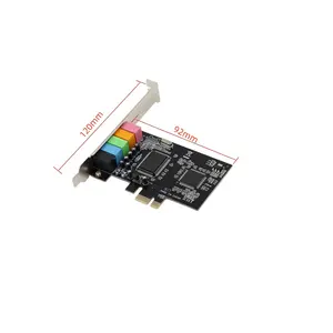 PCI-E1X 4.1 5.1 Module de carte son Carte d'extension audio stéréo 3D