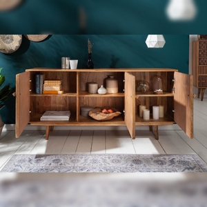 Buffet de style marocain Vandana Heritage Field 160 cm en bois de manguier massif avec décoration moderne pour salle à manger, salon et cuisine - Product Image 2