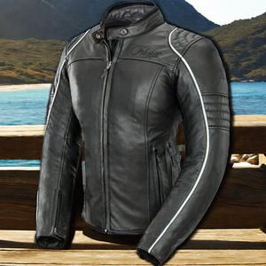 Chaqueta de cuero para hombre con logotipo personalizado de alta calidad, ropa de abrigo Clásica de Invierno para adultos con tela de lona con patrón tejido recién llegado - Product Image 1