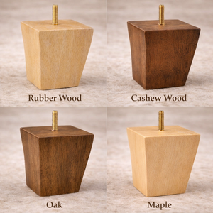 Custom Solid Wood Curved Tapered Furniture <b>Legs</b> <b>Replacement</b> Feet with Mounting Hardware Kit <b>for</b> <b>Sofa</b> Couch and Cabinet - Product Image 3