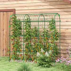 17\" X 72\" X 72\" Outdoor Metal Garden Trellis with Climbing <b>Net</b> <b>for</b> <b>Fencing</b> Trellis & Gates - Product Image 2