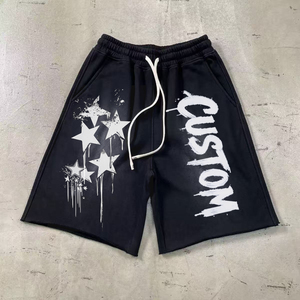 Men's Solid <b>Woven</b> Mid Elastic Waist Breathable High Street Style Canvas Fabric Casual Summer Sweat <b>Shorts</b> - Product Image 2