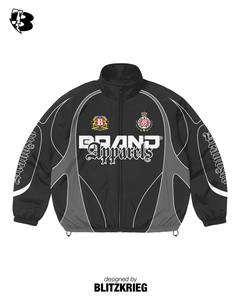 Custom Nylon Tracksuit Men Full <b>Zip</b> Jacket Pants Set Windbreaker Tracksuit OEM Private Label - Product Image 2