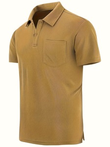 Camisetas Polo Personalizadas al por Mayor, 100% Algodón Piqué, Manga Corta, Antiarrugas, Camisetas Polo para Hombre con Bolsillo, Estilo Casual - Product Image 5