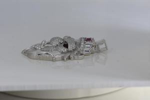 Colgante de Corona con Cara de León y Diamantes Redondos Cultivados en Laboratorio, Estilo Hip Hop, con Oro, Joyería Fina para Fiestas - Product Image 6