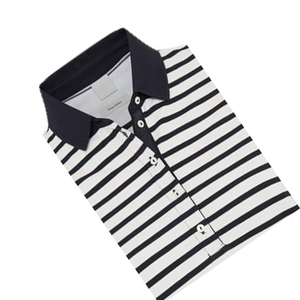 Camisas Casuales para Mujer, Corte Ajustado, Transpirables, de Jersey de Algodón/Spandex, con Rayas Teñidas, Ligeramente Largas, al Mejor Precio - Product Image 2