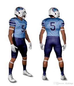 Uniforme de football américain personnalisé OEM, imprimé, sublimé, manches courtes, été, anti-humidité, protection UV - Product Image 5