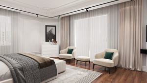 Luxury French White <b>Solid</b> Teak <b>Wood</b> Bedroom Set Gold Carved King Bed with Grand Wardrobe 2 Nightstands and <b>Dressing</b> <b>Table</b> - Product Image 2